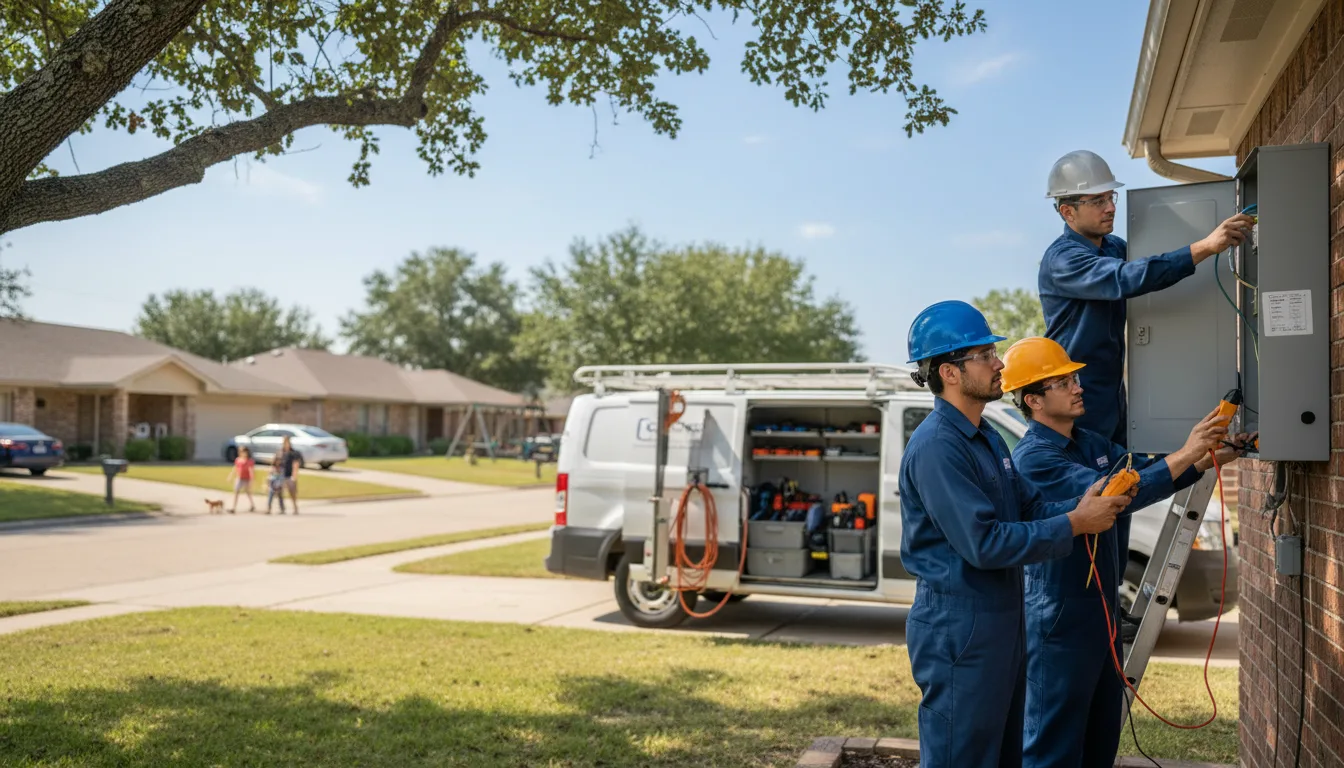 Certified electrician providing emergency electrical services in Reagan, TX